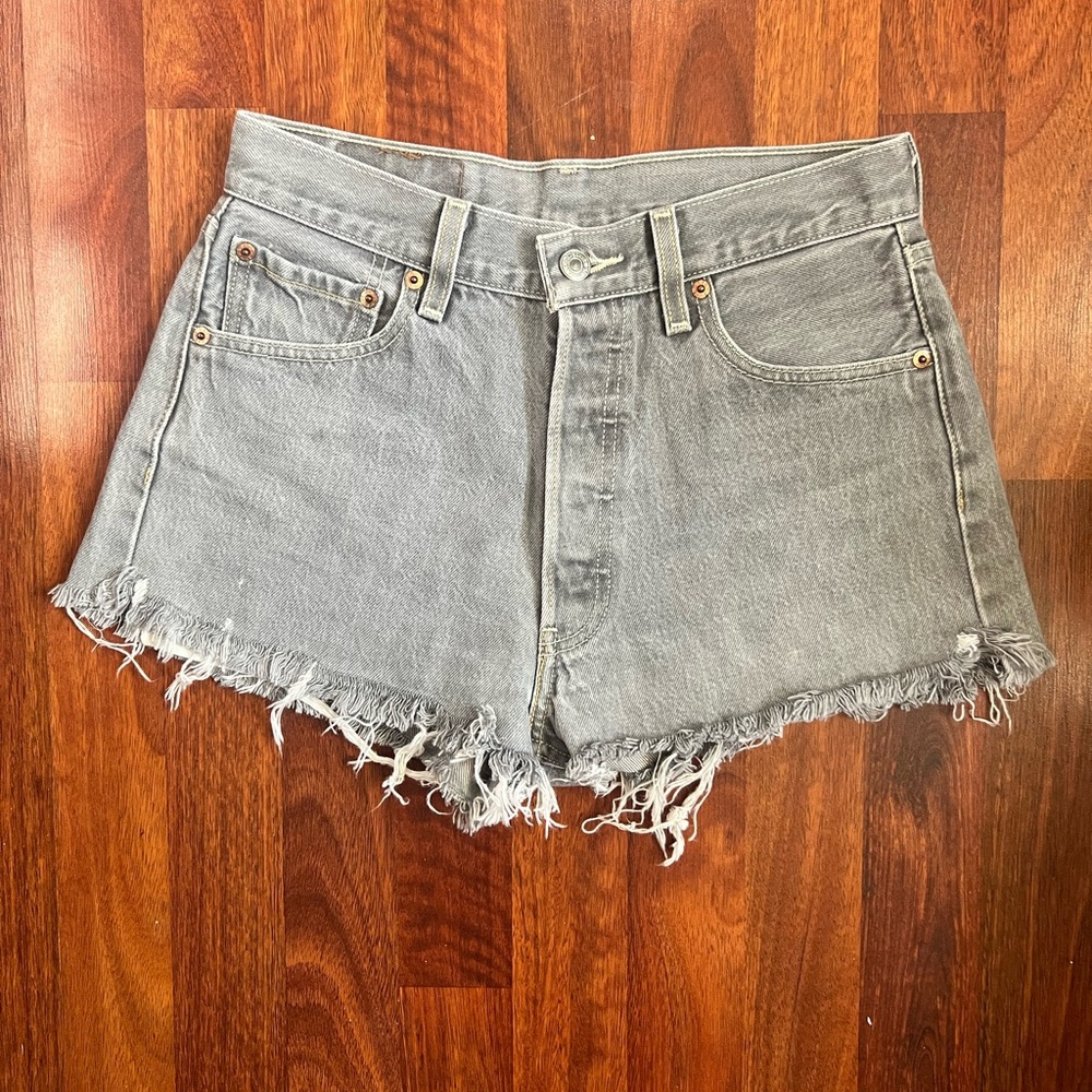 Levi's Gray Denim Women Shorts